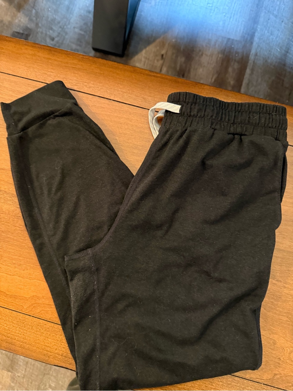 Vuori Black Track Joggers with Drawstring Waist